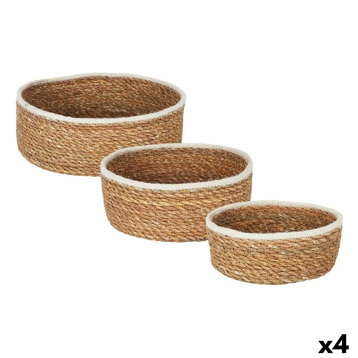 Set di Cestini Privilege   3 Pezzi vimini 17 cm (3 Pezzi) (4 Unità)