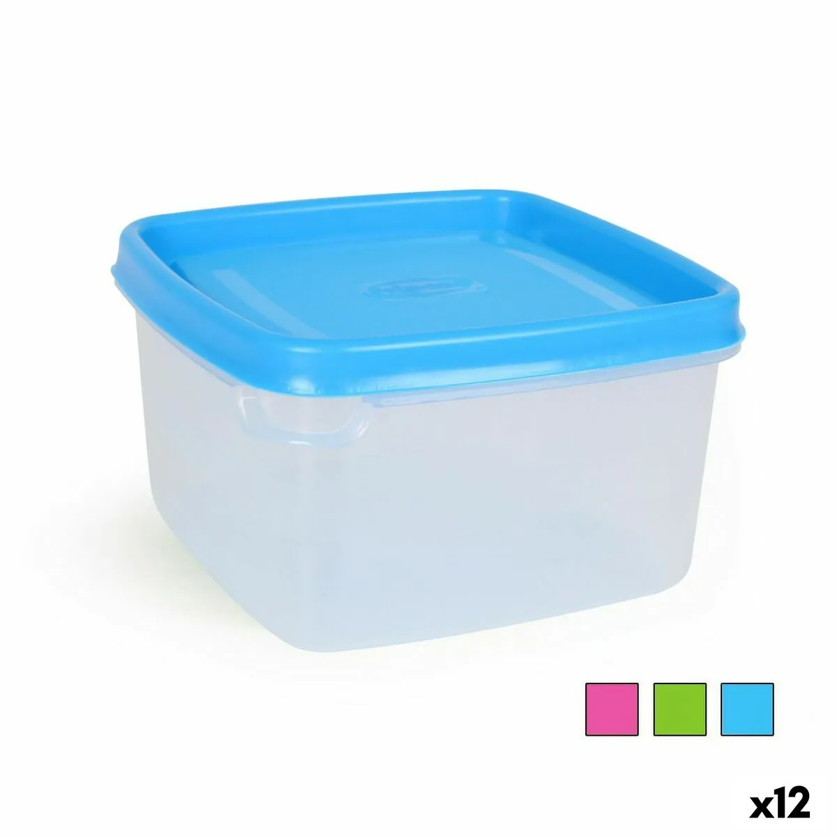 Porta Pranzo Quadrato con Coperchio 500 ml Quadrato 12 x 12 x 7 cm (12 Unità)