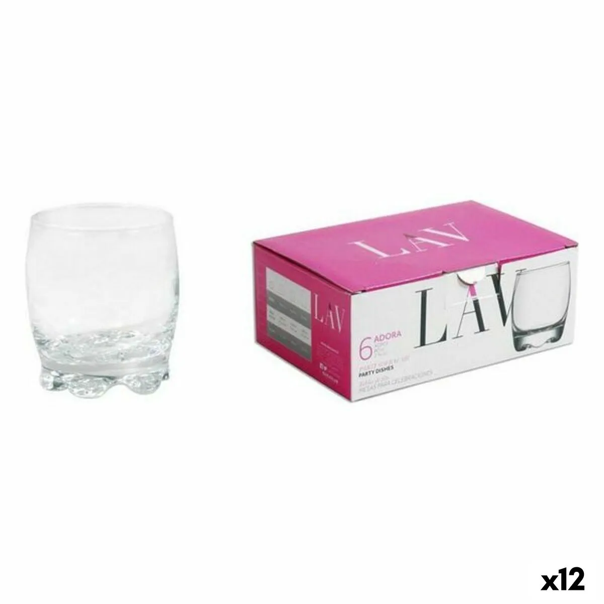 Set di Bicchierini da Chicchetto LAV 596155 (12 Unità) (80 ml)