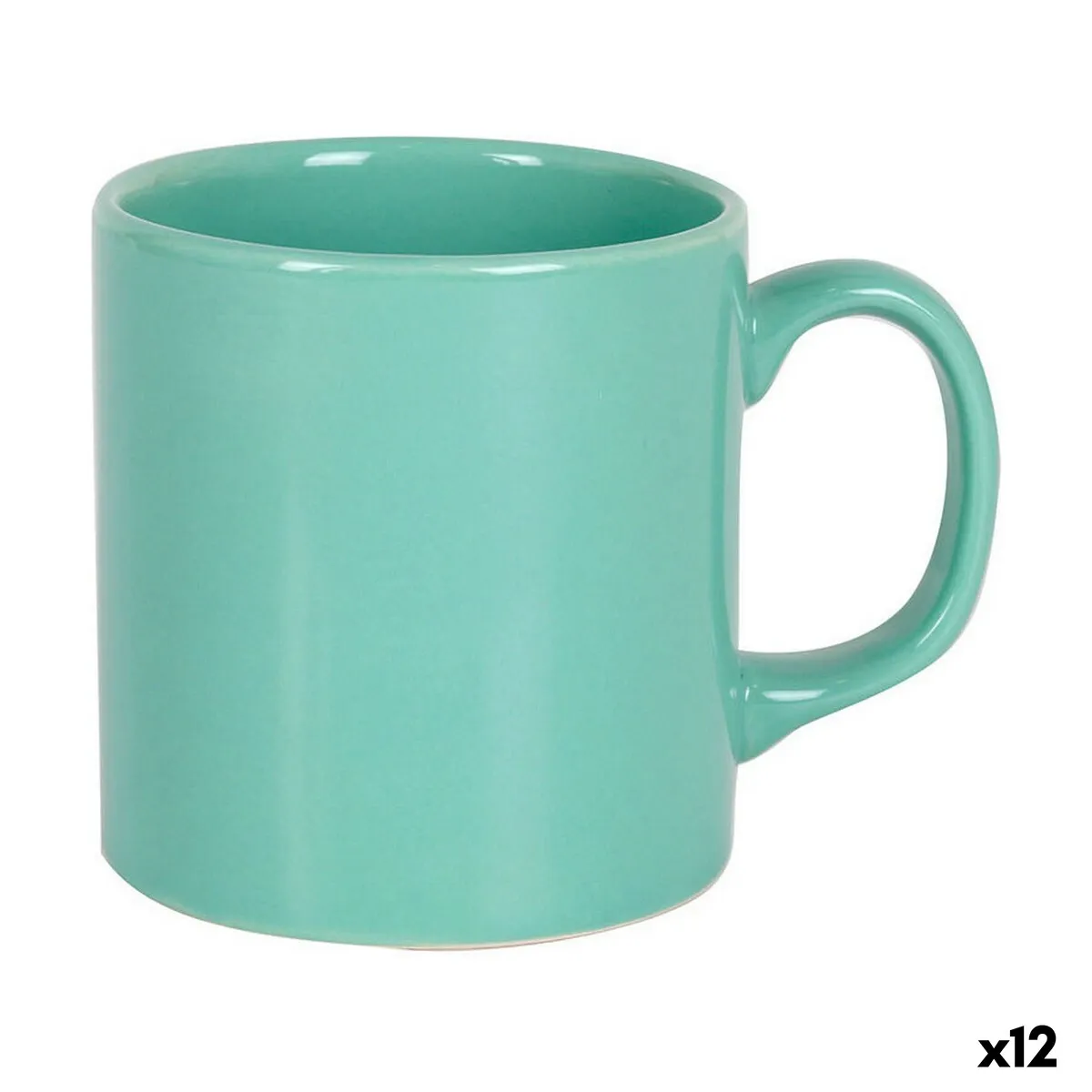 Tazza Verde 300 ml Ceramica (12 Unità)