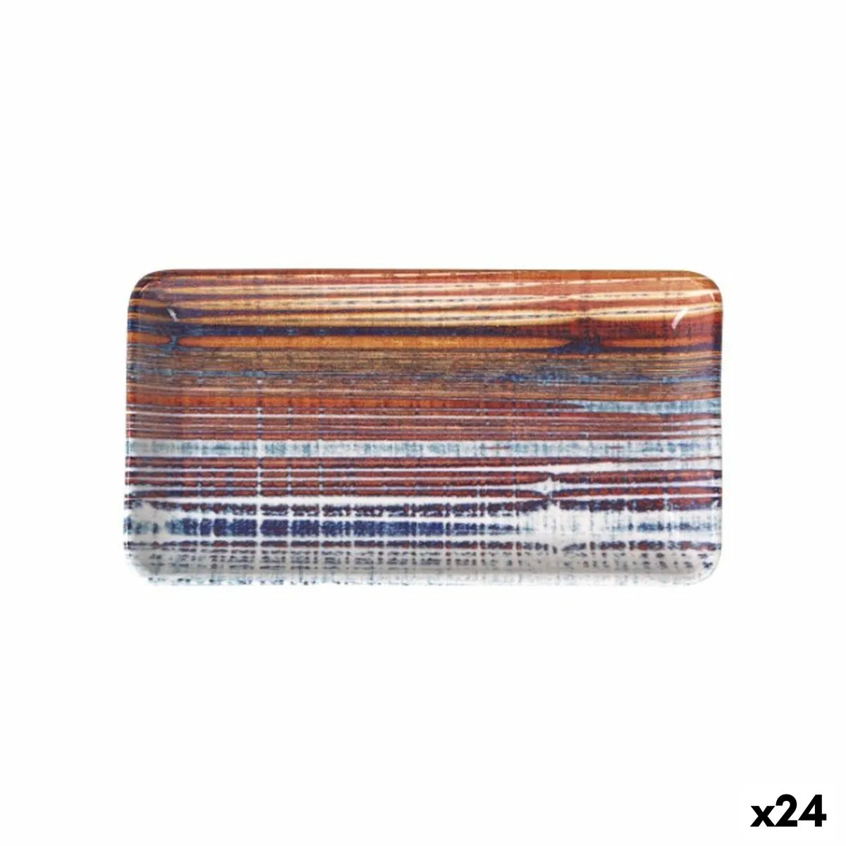 Teglia da Cucina La Mediterránea Boreal Rettangolare 22,5 x 12 x 2,5 cm (24 Unità)