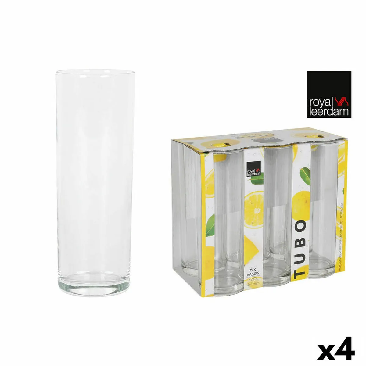 Set di Bicchieri Royal Leerdam Lemon 4 Unità 310 ml (6 Pezzi)