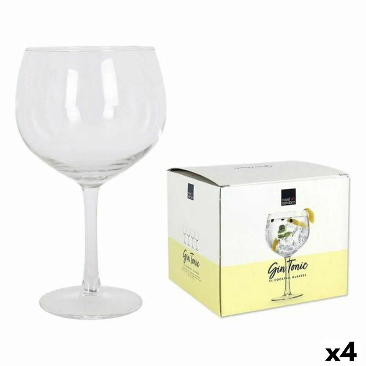 Set di Bicchieri da Gin Tonic Bohemia Crystal Cocktails Cristallo (4 Unità) (700 cc)