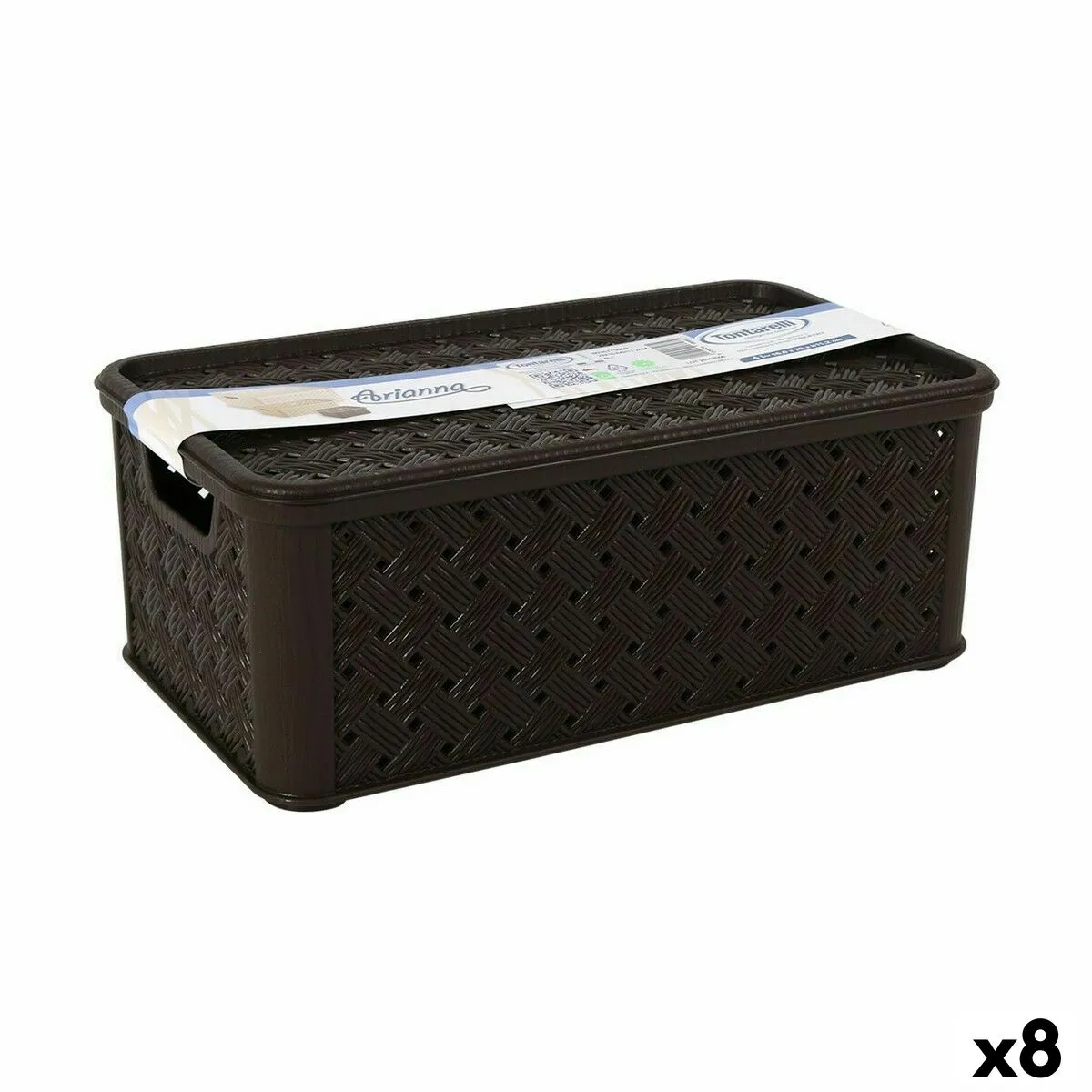 Scatola portaoggetti con coperchio Tontarelli Arianna 29,5 x 16,5 x 11 cm (8 Unità)