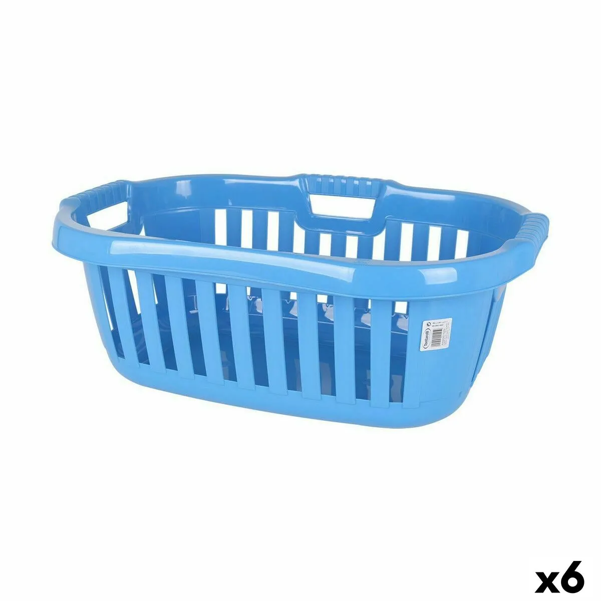 Cesto per i Panni Tontarelli Hipster Azzurro 50 L 66 x 44 x 25 cm (6 Unità)