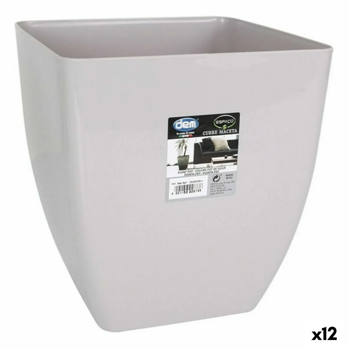 Supporto per Vaso Dem Espaso Quadrato 23 x 23 x 25 cm (12 Unità)