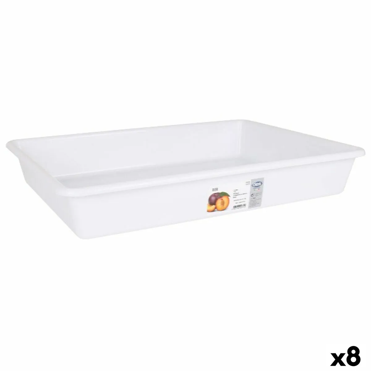 Contenitore di Plastica Dem Bob 54 x 40 x 8,5 cm (8 Unità)