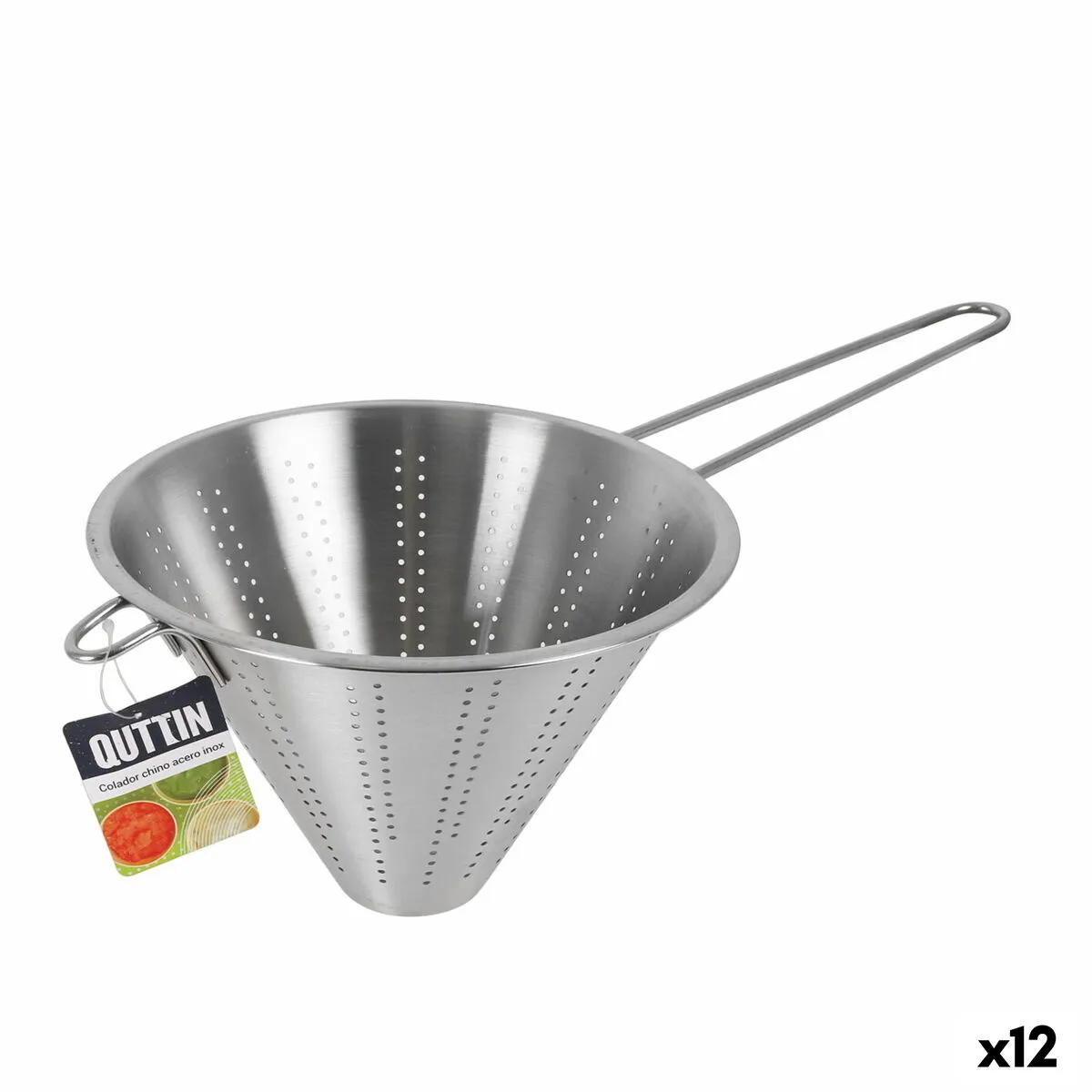 Colino cinese Quttin Acciaio inossidabile Argentato Ø 20,5 cm (12 Unità)