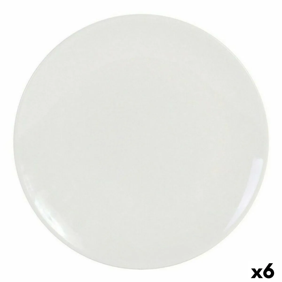 Piatto da pranzo La Mediterránea GR39659 Gres Avorio (6 Unità) (26 cm)