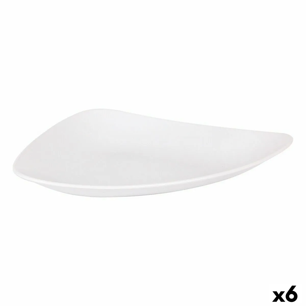 Piatto da pranzo Inde Vedone Porcellana Bianco 31 x 25 x 4 cm (6 Unità)