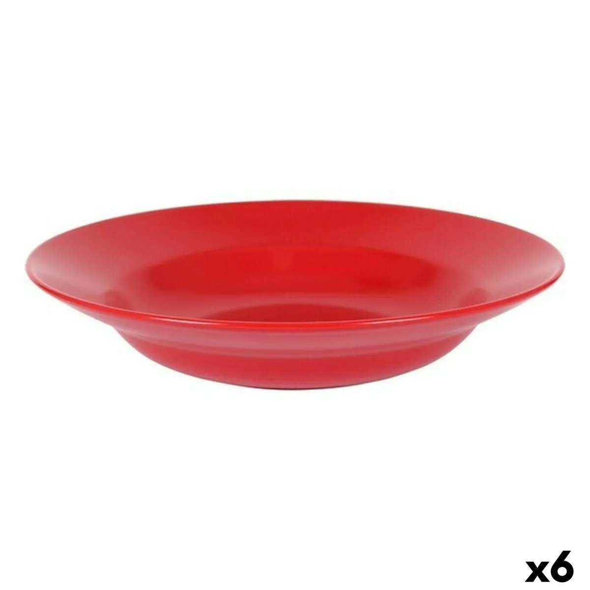 Piatto Fondo 158888 Rosso 29 x 6 cm Ceramica (6 Unità)