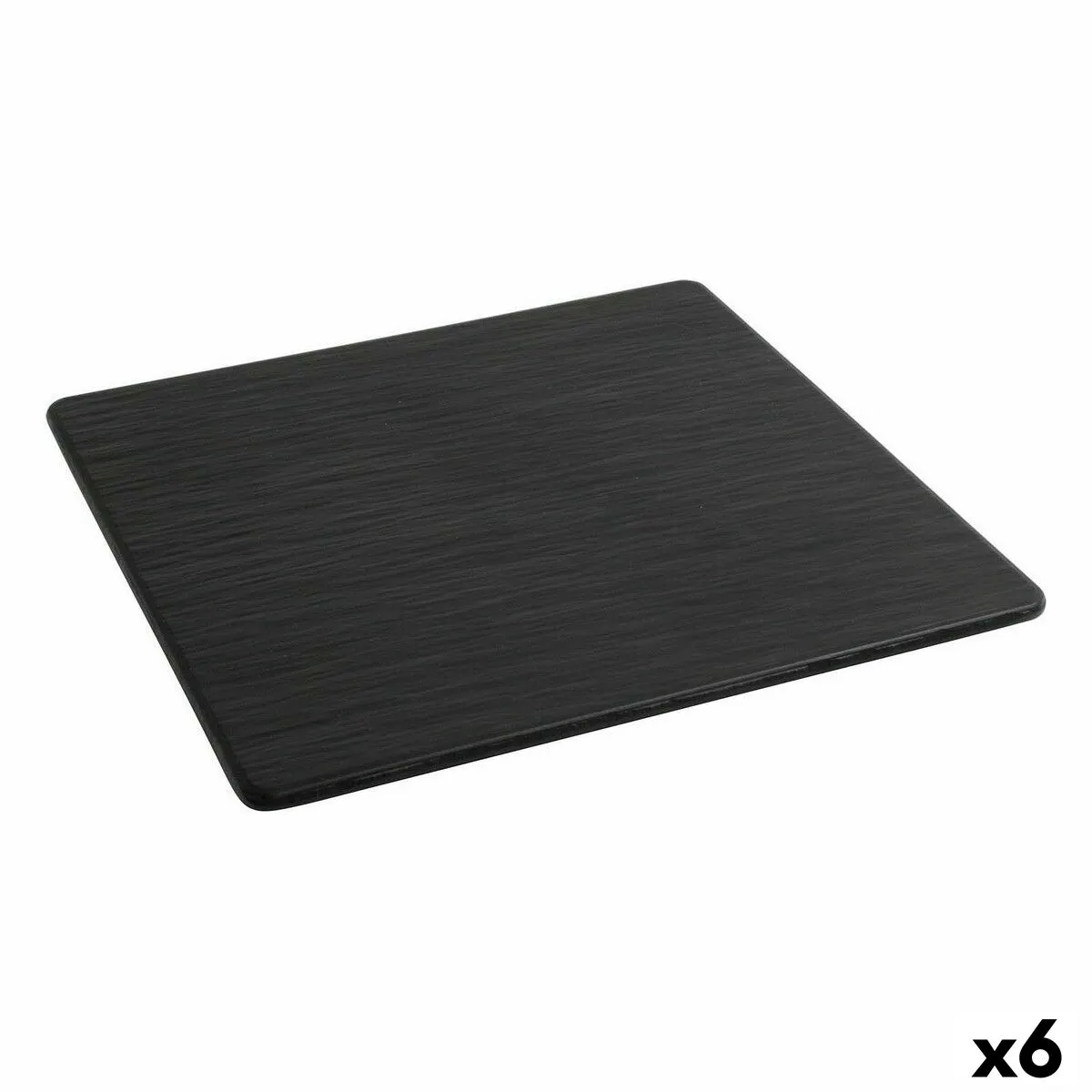 Piatto da pranzo Inde Africa Nero Melammina Quadrato 35 x 35 x 0,7 cm (6 Unità)