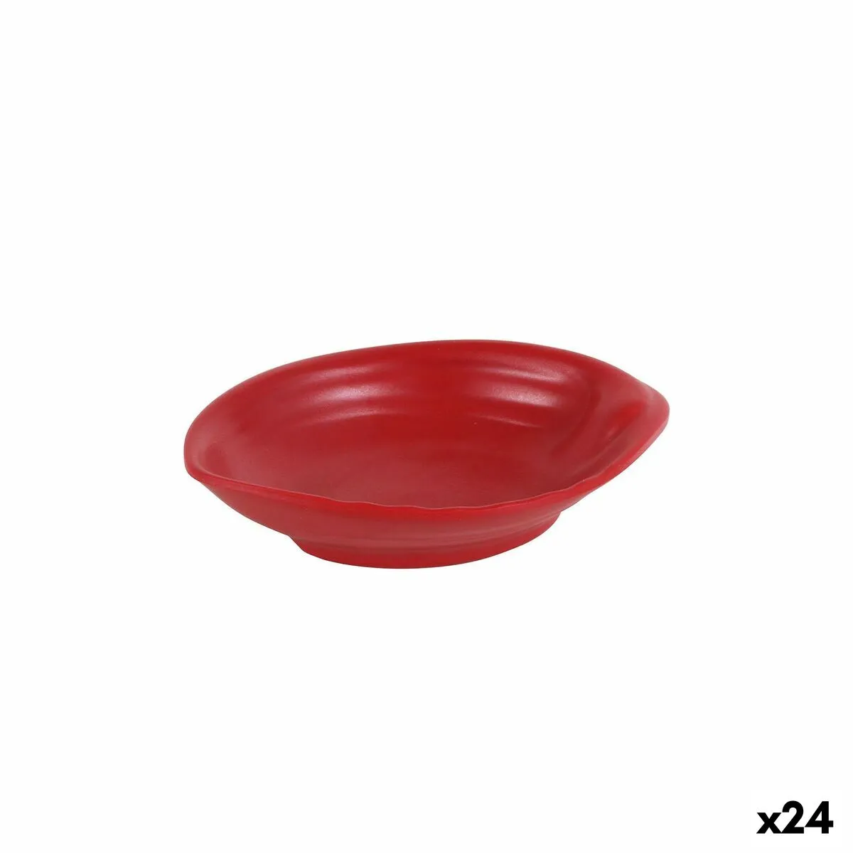 Vassoio per aperitivi Viejo Valle Rosso Ovale 12 x 9 x 2 cm (24 Unità)