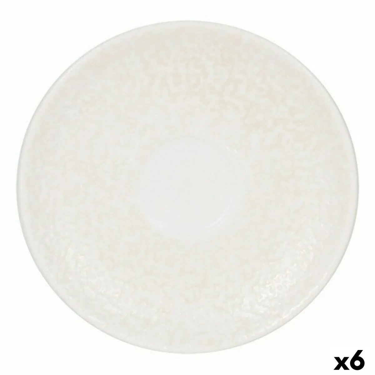 Piatto Inde Atelier Porcellana Bianco Ø 12 cm (6 Unità) (ø 12 cm)