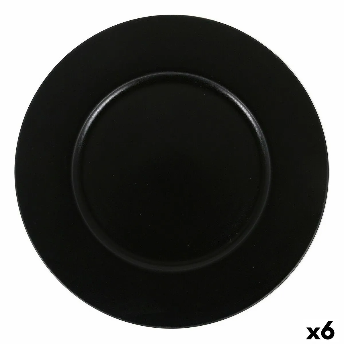 Piatto da pranzo Viejo Valle Neat Nero Porcellana Ø 28 cm (6 Unità)