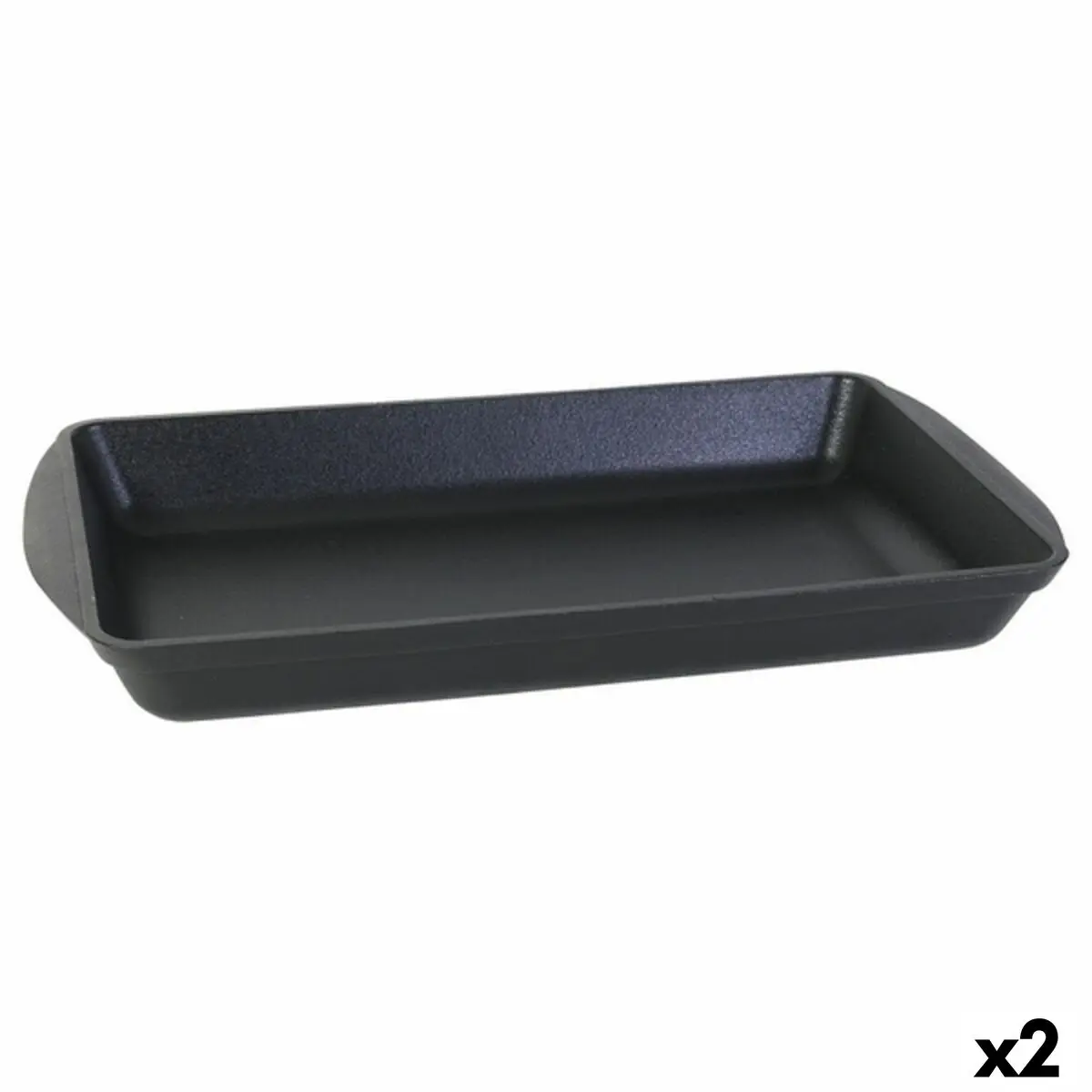 Teglia da Cucina Inde Ferro Fuso 58 x 32,5 x 6,5 cm (2 Unità)