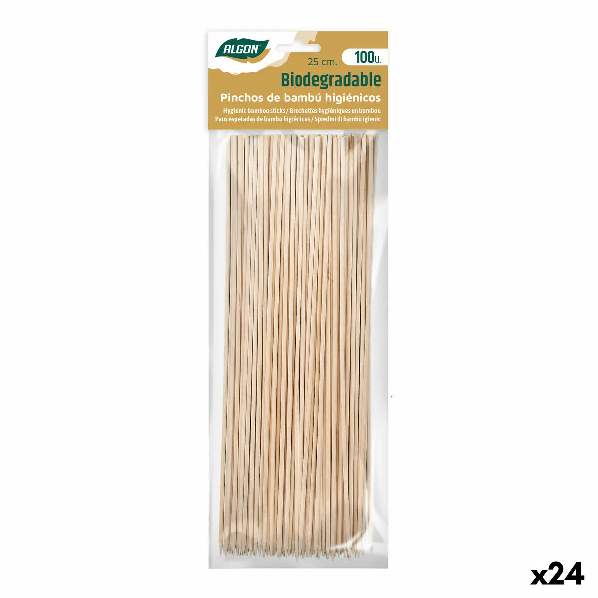 Set di Spiedini per Barbecue Algon Bambù 25 x 0,2 x 0,1 mm (100 Pezzi) (24 Unità)