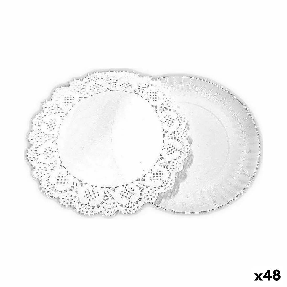 Set di vassoi per alimenti Algon Rotonda Bianco 4 Pezzi 16 x 16 x 1,5 cm (48 Unità)