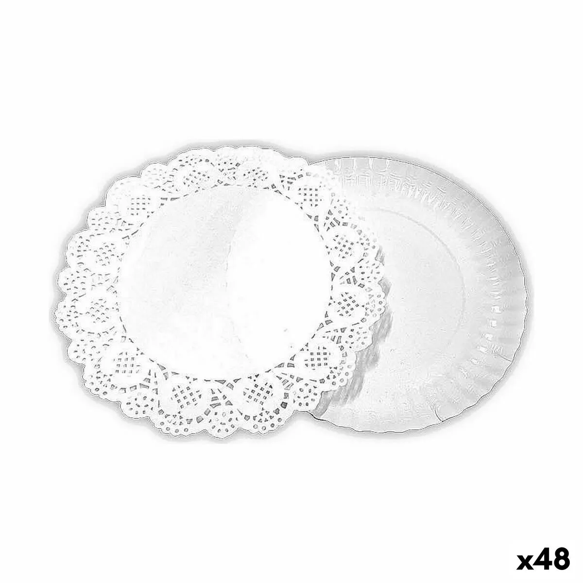 Set di vassoi per alimenti Algon Rotonda Bianco 3 Pezzi 21 x 21 x 1 cm (48 Unità)