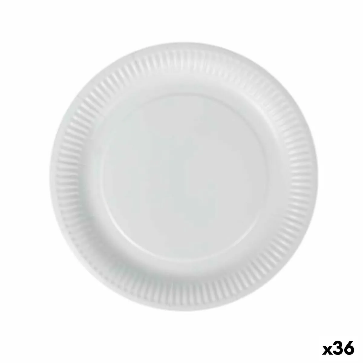 Set di piatti Algon Monouso Bianco Cartone 23 cm (36 Unità)