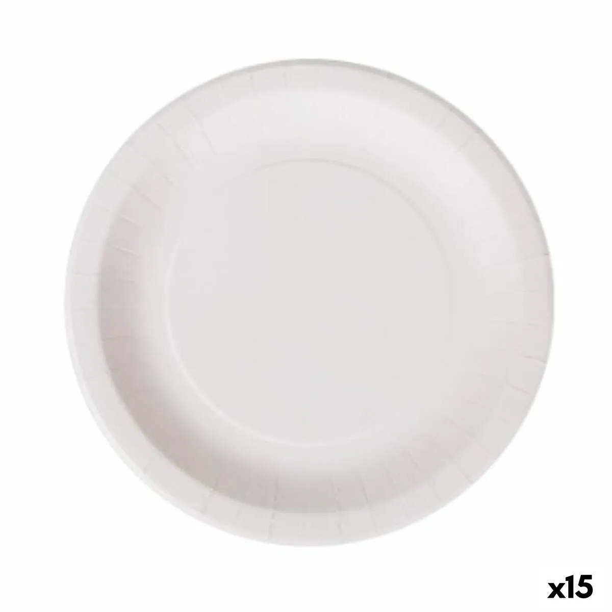 Set di piatti Algon Monouso Bianco Cartone 28 cm (15 Unità)