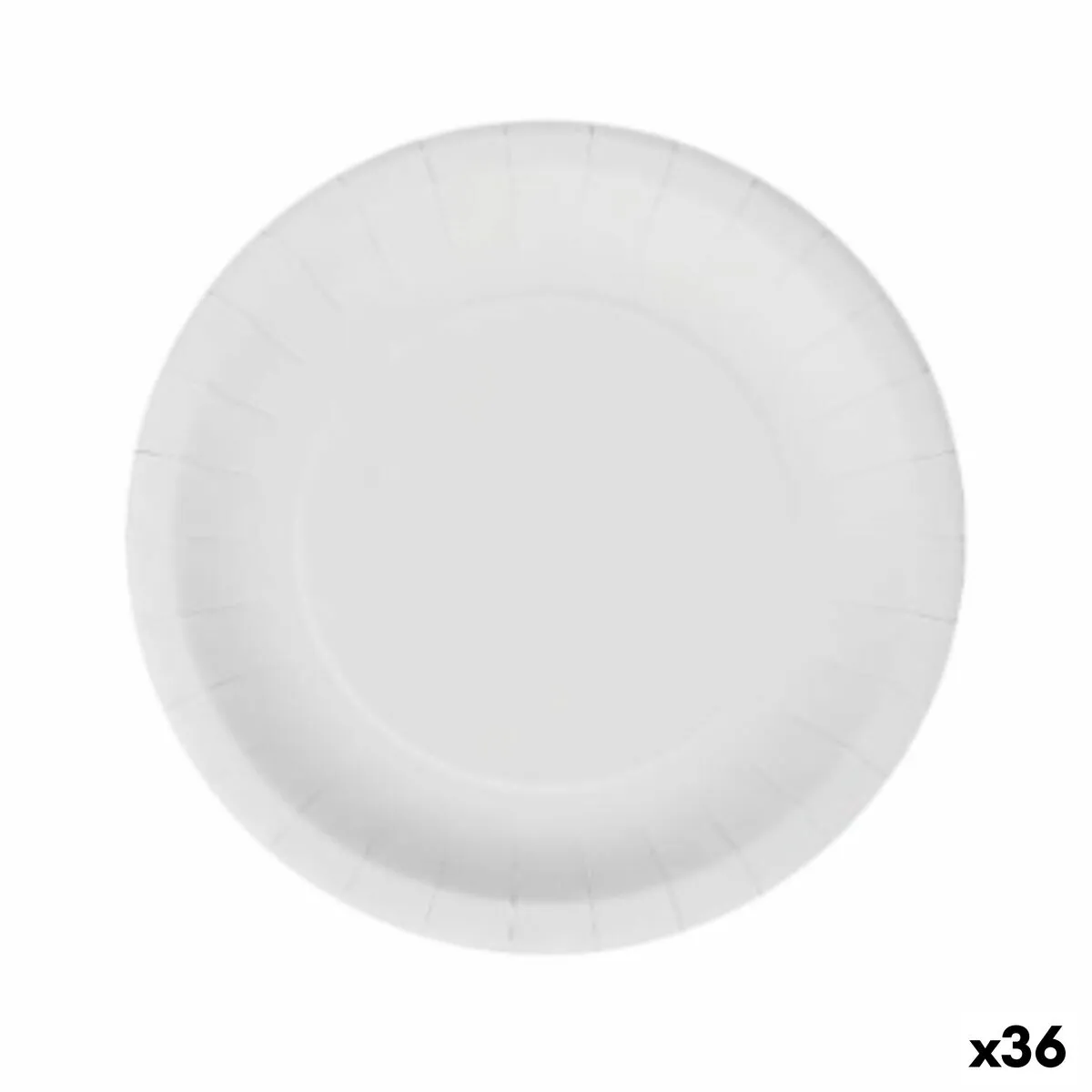 Set di piatti Algon Monouso Bianco Cartone 20 cm (36 Unità)