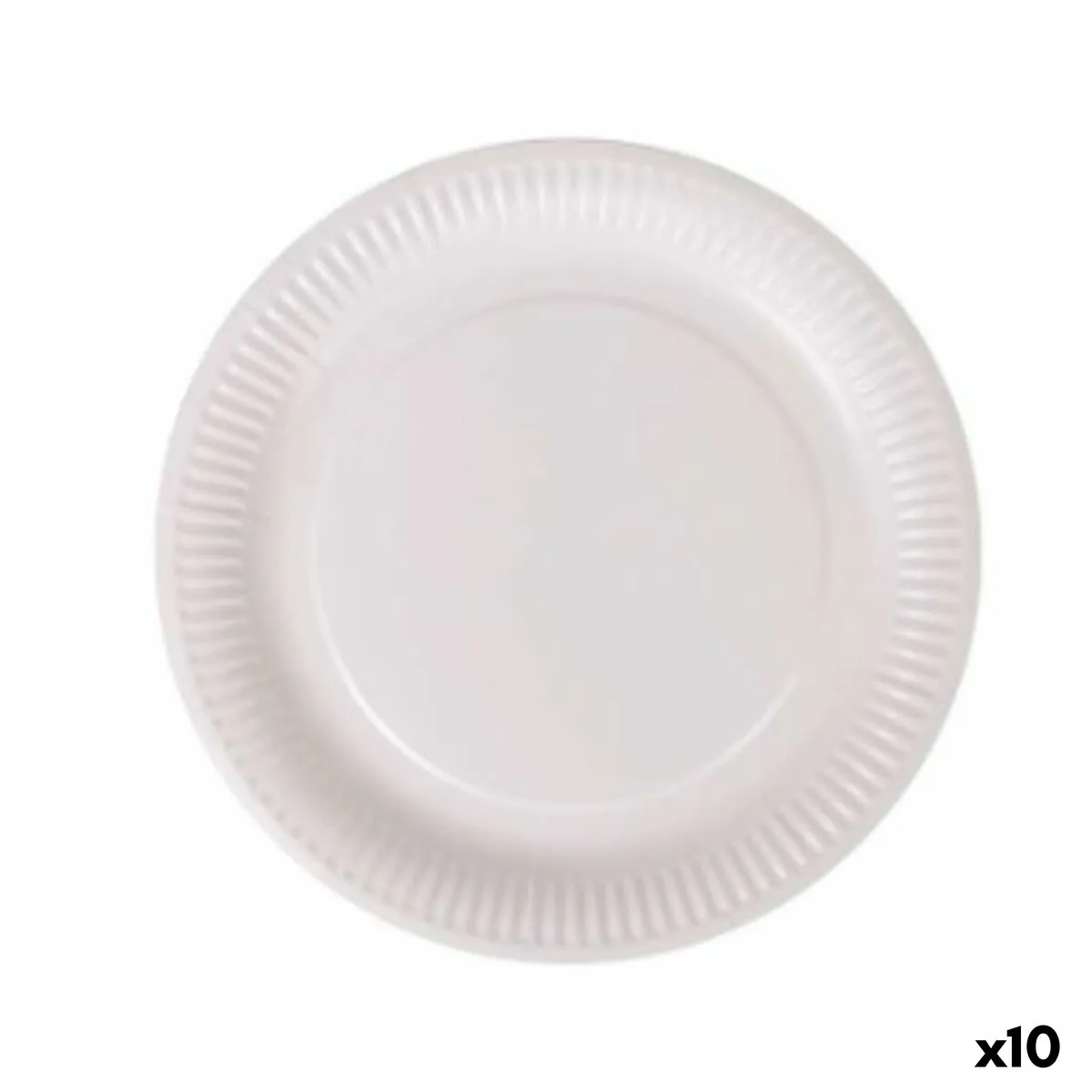 Set di piatti Algon Monouso Bianco Cartone 23 cm (10 Unità)