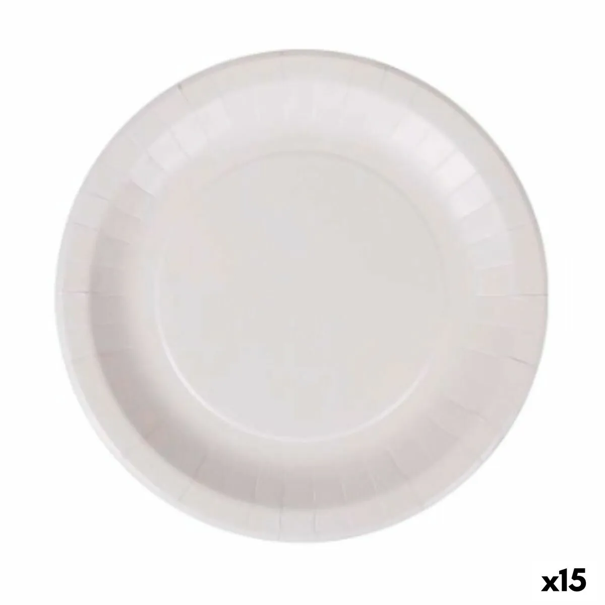 Set di piatti Algon Monouso Bianco Cartone 28 cm (15 Unità)