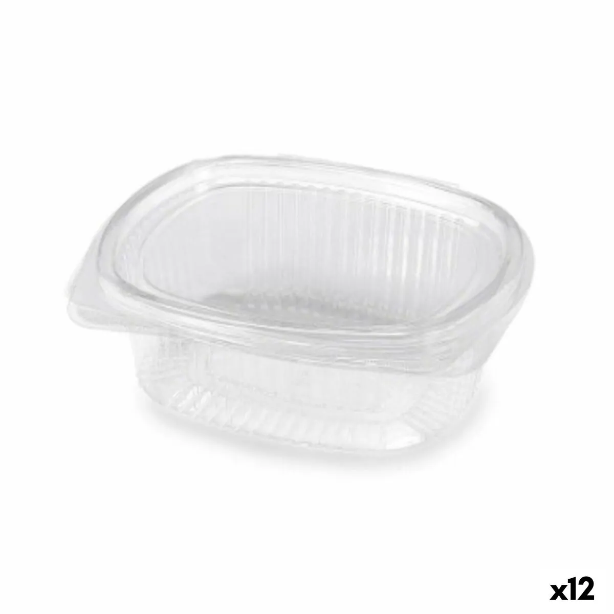 Contenitore per Conservare gli Alimenti Algon Riutilizzabile 750 ml Trasparente Ovale 18 x 15 x 6 cm (12 Unità)