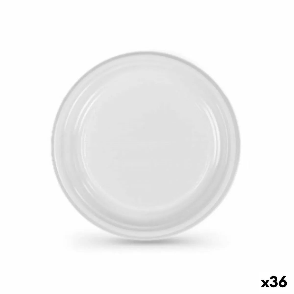 Set di piatti riutilizzabili Algon Bianco 20,5 x 20,5 x 2 cm (36 Unità)