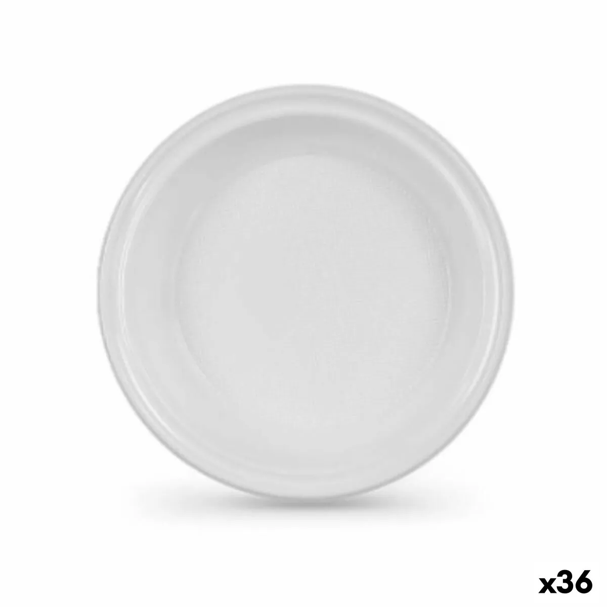 Set di piatti riutilizzabili Algon Bianco 22 x 22 x 1,5 cm (36 Unità)
