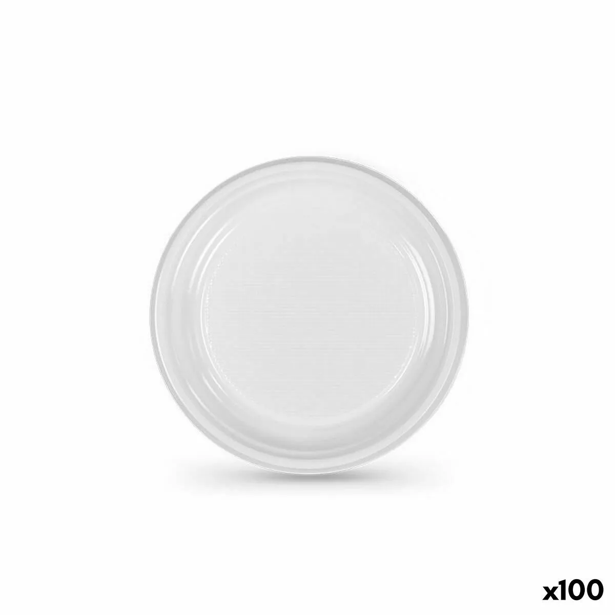 Set di piatti riutilizzabili Algon Bianco Plastica 17 x 17 x 1,5 cm (10 Unità)