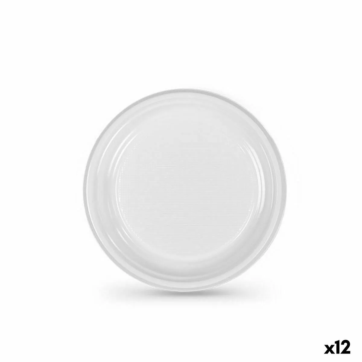 Set di piatti riutilizzabili Algon Bianco Plastica (36 Unità)