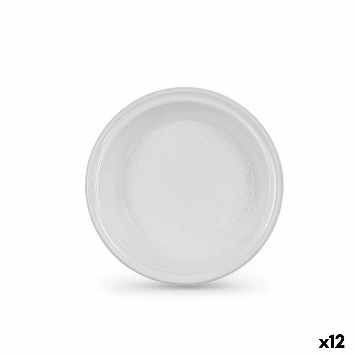 Set di piatti riutilizzabili Algon Bianco Plastica 20,5 x 3 cm (36 Unità)