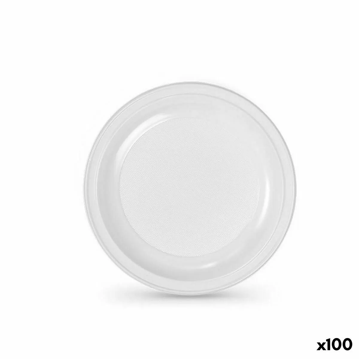 Set di piatti riutilizzabili Algon Bianco Plastica 22 x 22 x 1,5 cm (6 Unità)