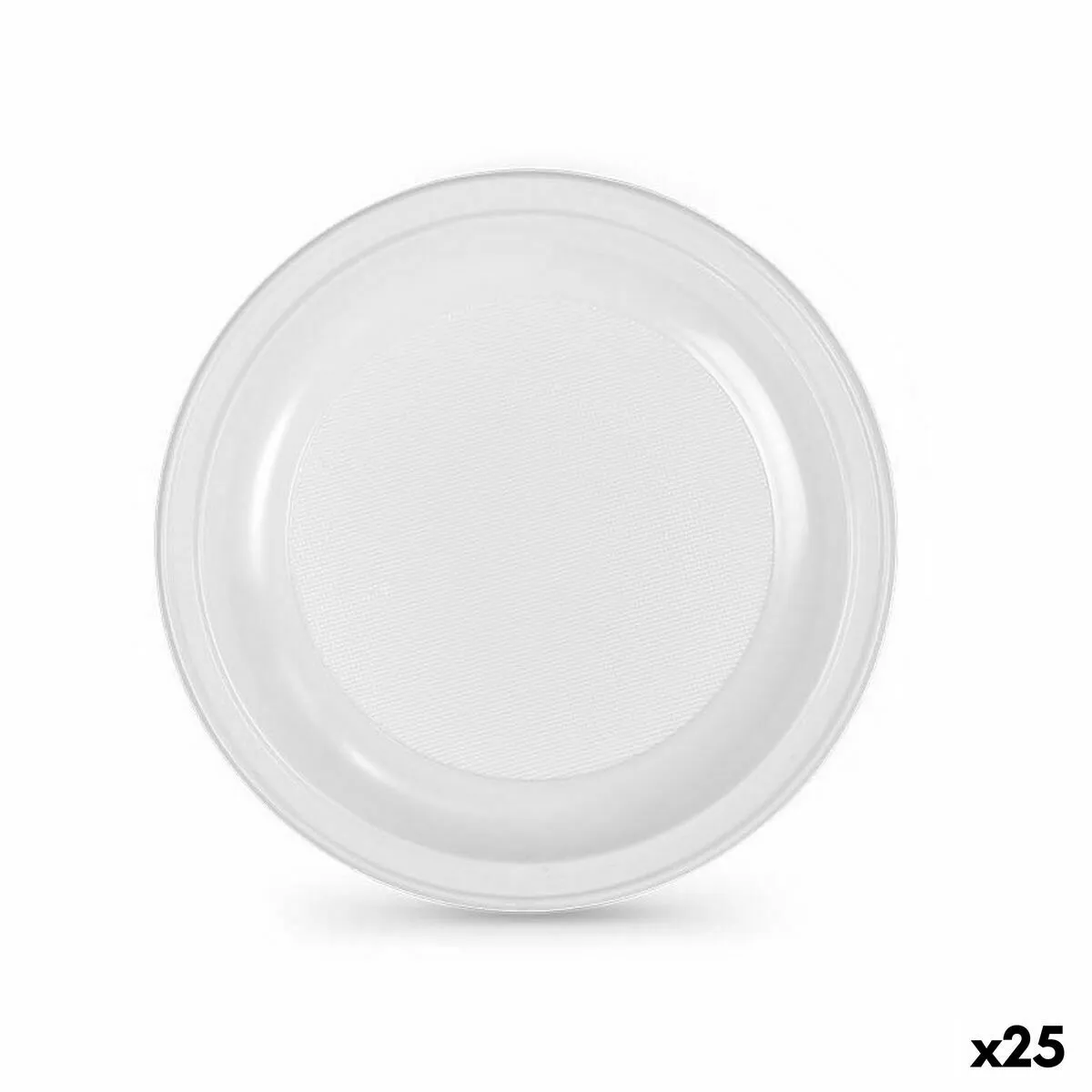 Set di piatti riutilizzabili Algon Bianco Plastica 25 x 25 x 1,5 cm (12 Unità)