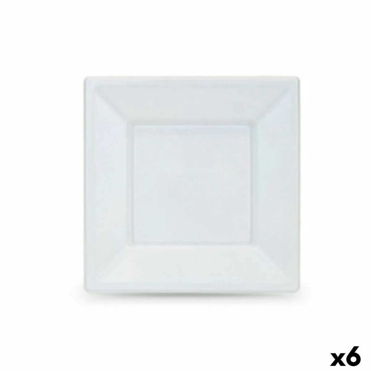 Set di piatti riutilizzabili Algon Bianco Plastica 18 x 18 x 1,5 cm (36 Unità)