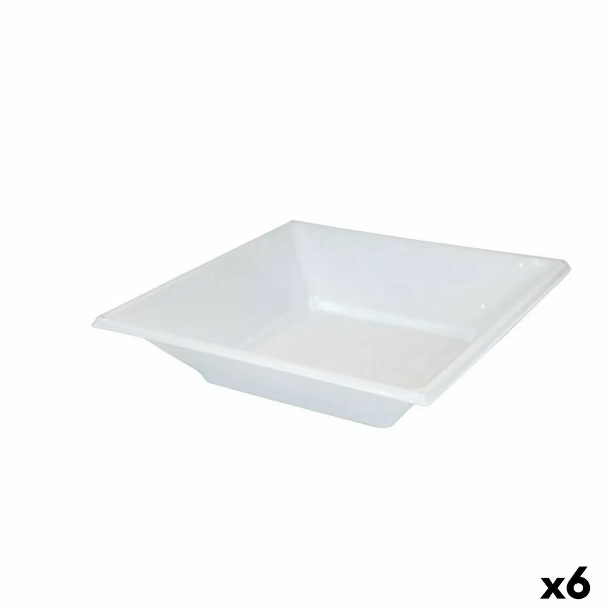 Set di piatti riutilizzabili Algon Bianco Plastica (36 Unità)