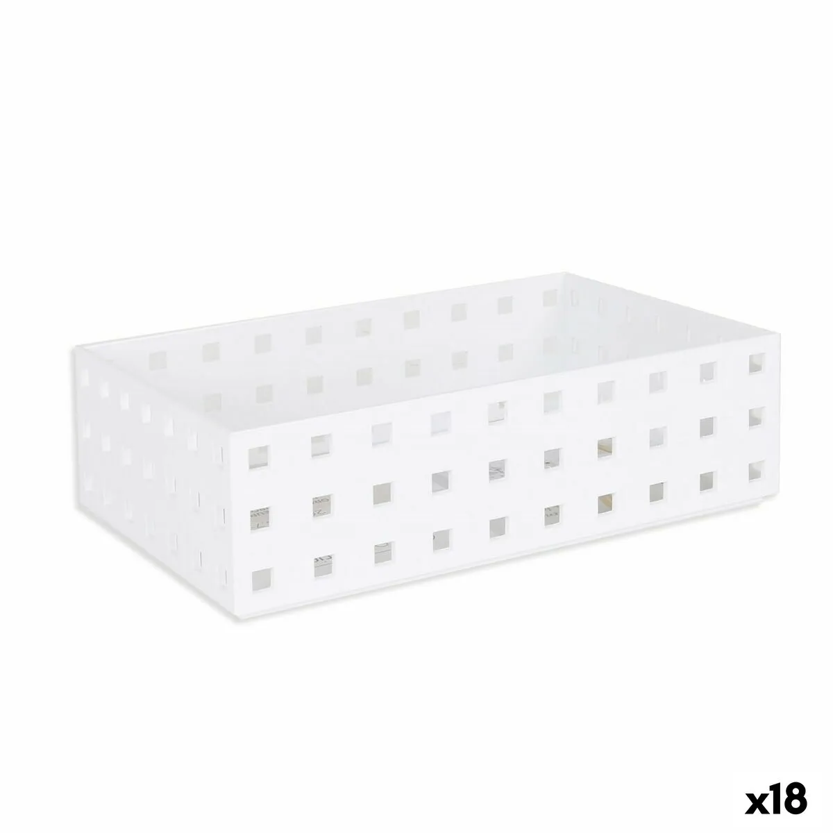 Contenitori per Cassetti Confortime Bianco 20,6 x 13,7 x 6,2 cm (18 Unità)