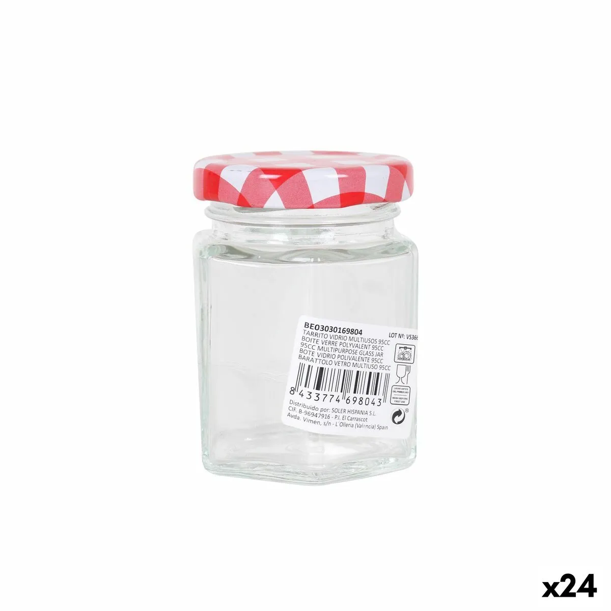 Vaso Mediterraneo 95 ml Vetro (24 Unità)