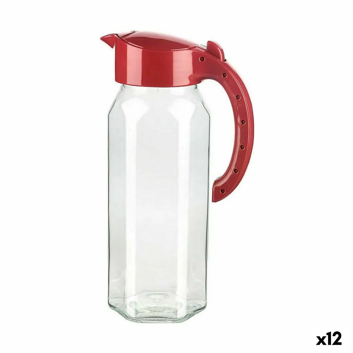 Boccale con Coperchio e Dosatore Titiz Vetro 1,5 L (12 Unità)