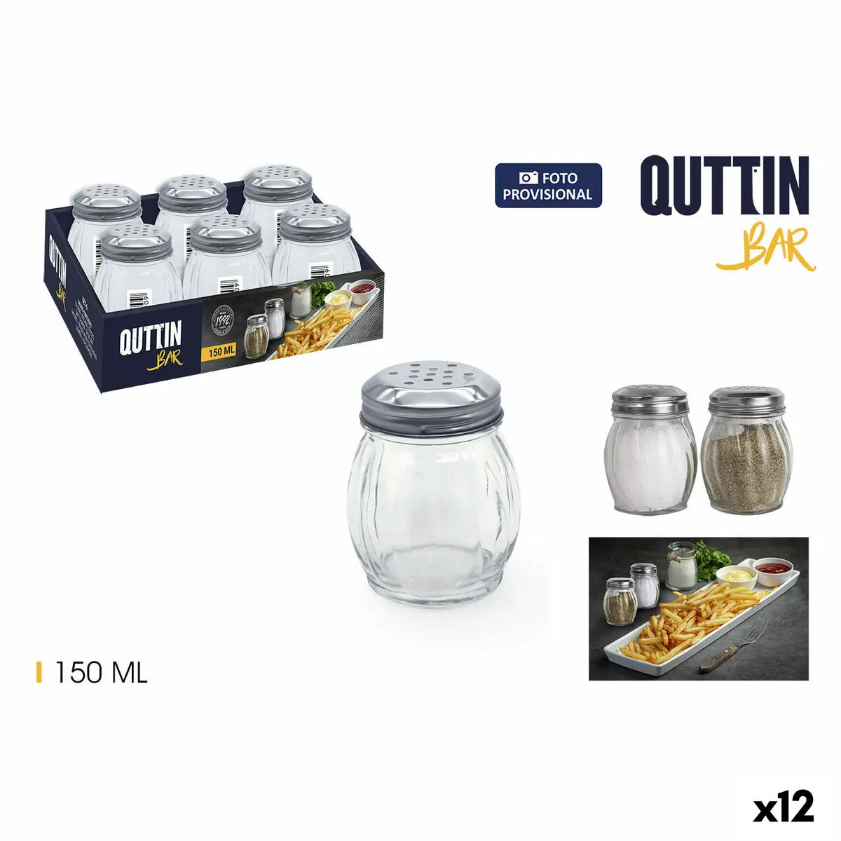 Portaspezie Quttin Bar 150 ml 6 x 8 cm (6 Pezzi) (12 Unità)