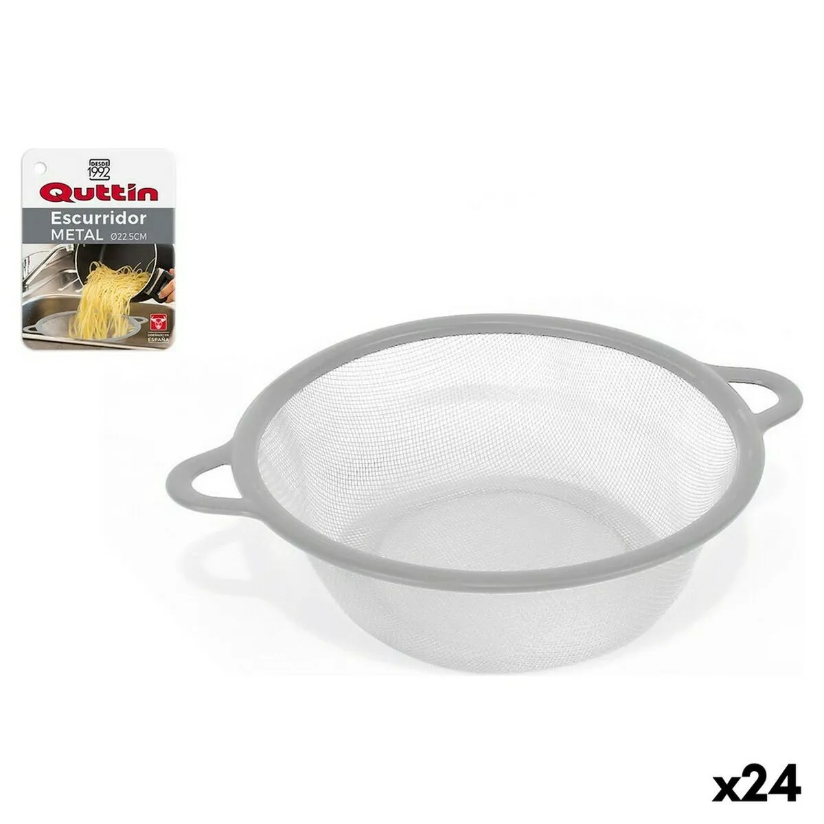 Scolapiatti Quttin Metallo Plastica 22,5 cm (24 Unità)