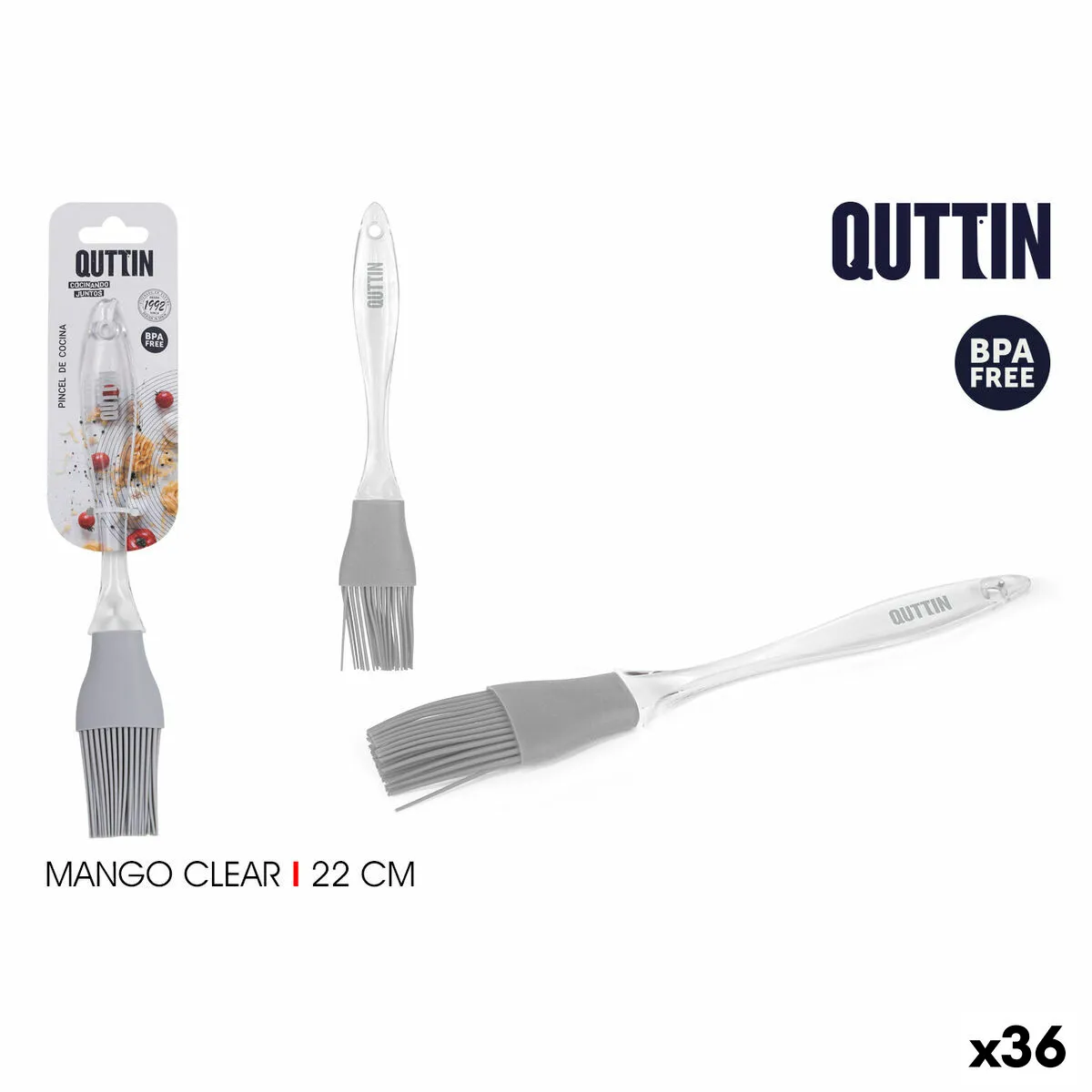 Pennello da Cucina Quttin Clear Silicone 24 x 4 x 0,5 cm