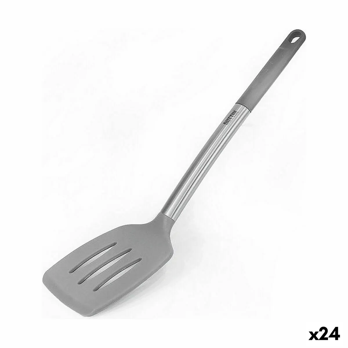 Paletta da Cucina Quttin Grigio Silicone Acciaio 36 x 8,5 cm (24 Unità)