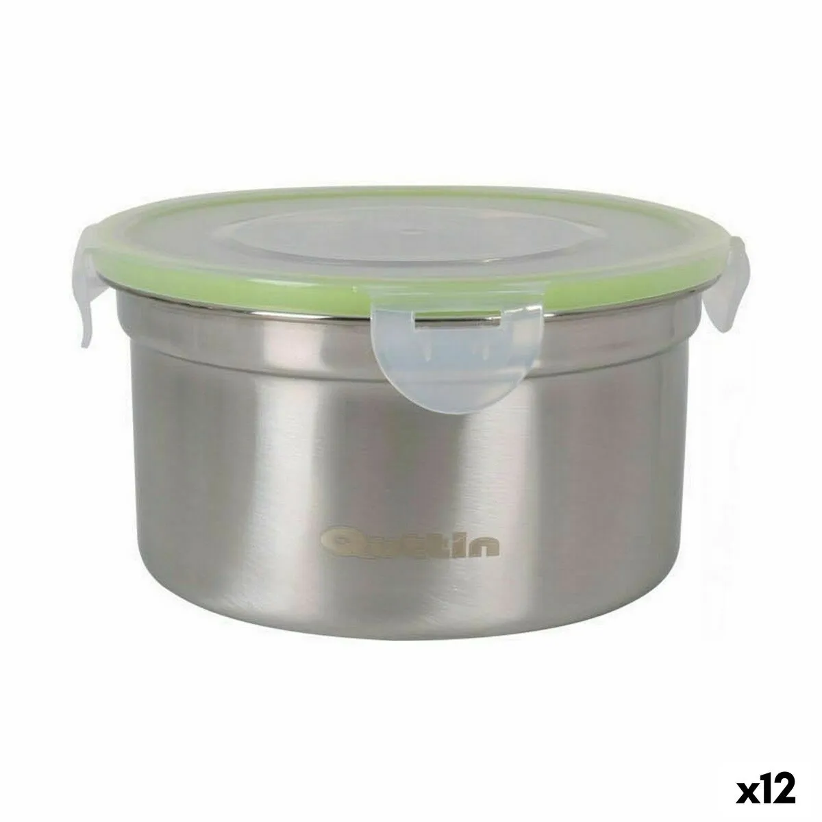 Porta pranzo Ermetico Quttin Rotonda 900 ml Acciaio inossidabile (12 Unità)