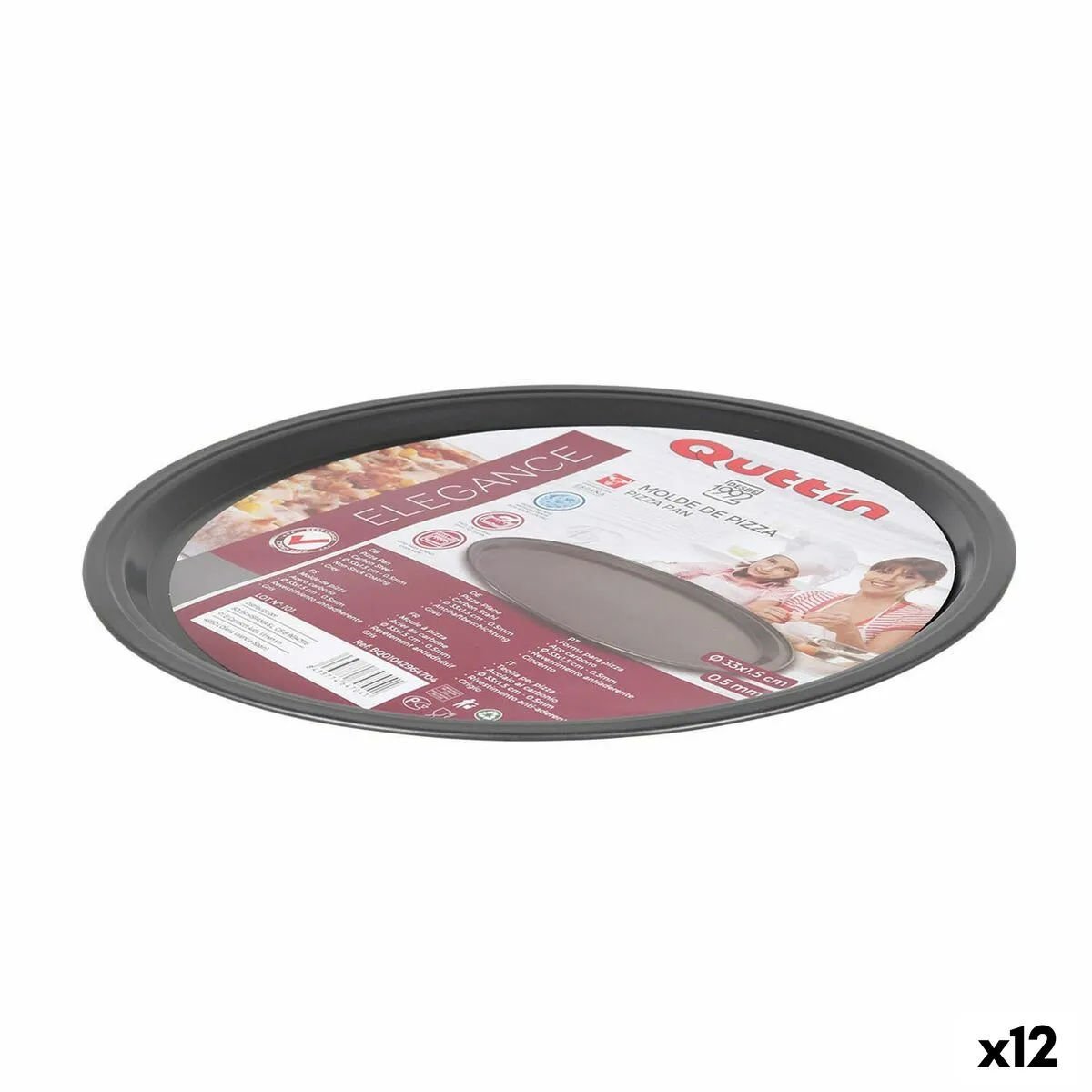 Piatto per Pizza Quttin 33 x 1,5 cm (12 Unità)