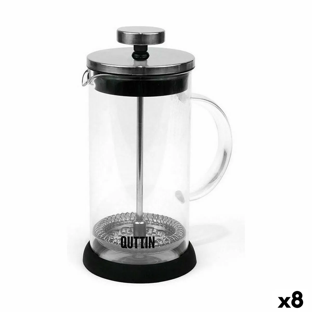 Caraffa con Filtro per Infusioni Quttin Vetro Borosilicato 600 ml (8 Unità)