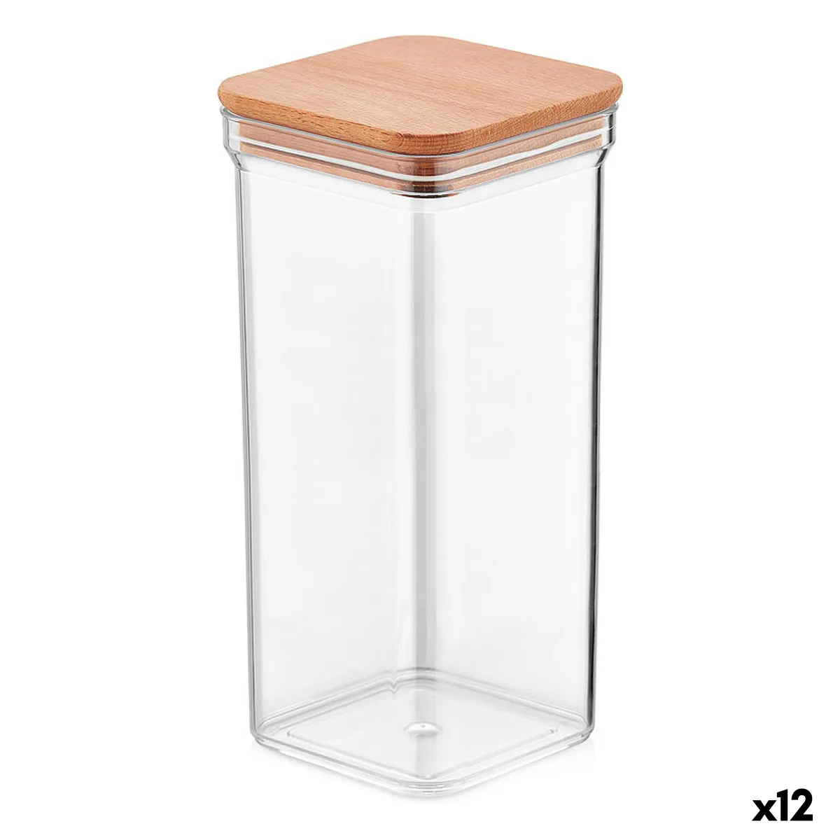 Vaso Quttin Legno Quadrato 1,5 L (12 Unità)