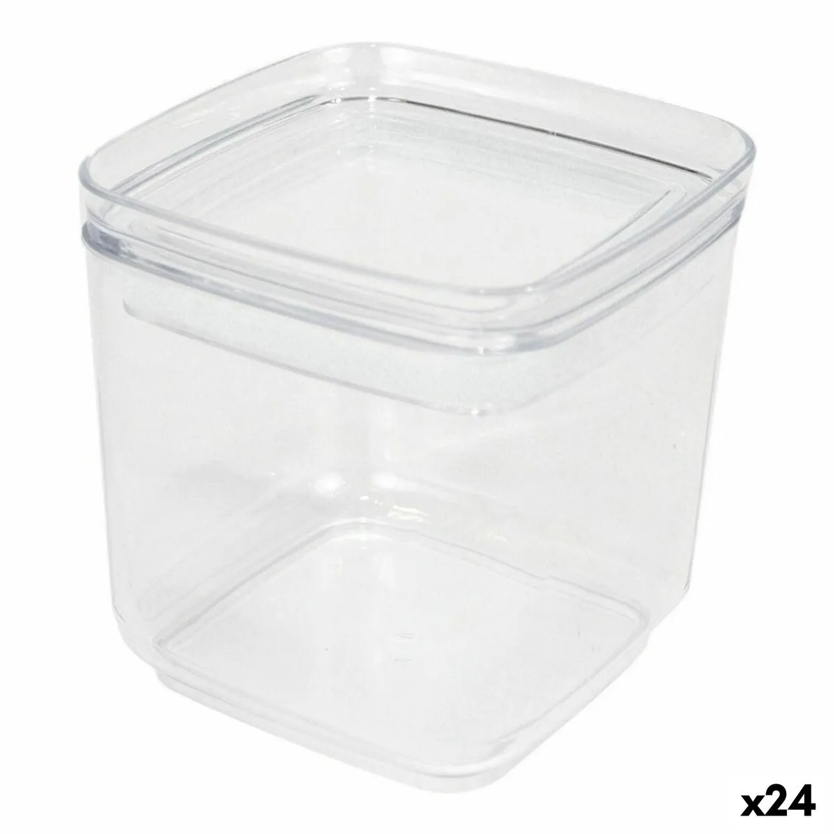 Vaso Quttin Ermetico Trasparente Plastica 750 ml (24 Unità)